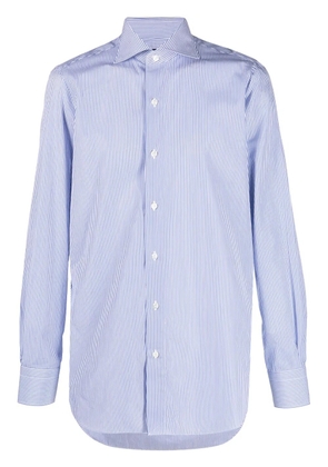 Finamore 1925 Napoli spread-collar striped shirt - Blue