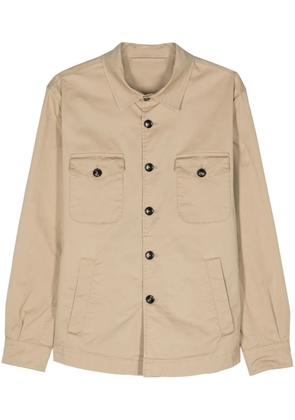 Mazzarelli long-sleeve cargo shirt - Neutrals
