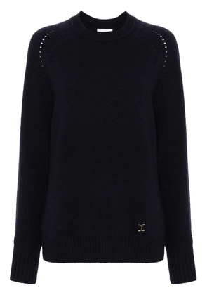 Chloé Marcie-plaque cashmere blend jumper - Blue