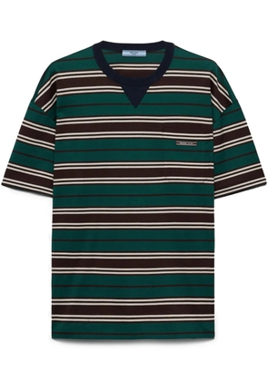 Prada striped cotton T-shirt - Brown