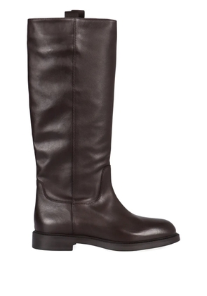 Doucal's zip-fastening almond-toe boots - Brown