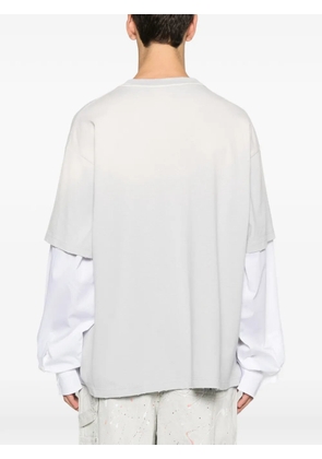 Acne Studios layered logo T-shirt - Grey
