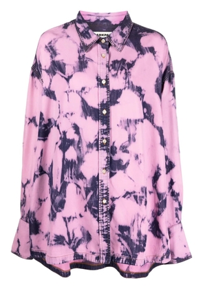 DARKPARK acid-wash TENCEL™ shirt - Pink