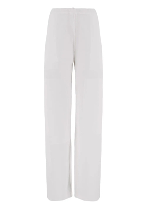 Ferragamo patch-detail linen-blend trousers - White