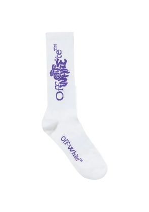 Off-White diagonal ribbed socks