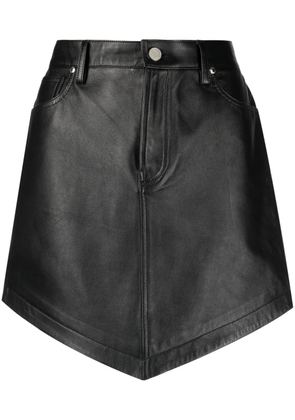Alexandre Vauthier high-waist leather mini skirt - Black