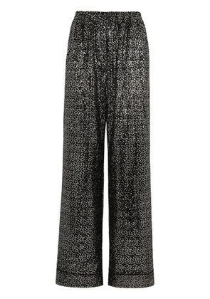 Dolce & Gabbana sequinned wide-leg trousers - Black
