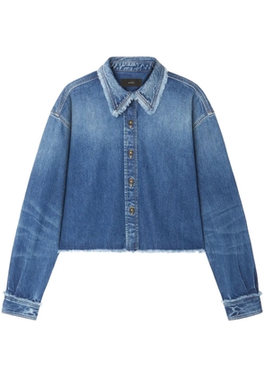 Alanui fringed cotton-denim shirt - Blue