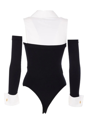 Elisabetta Franchi embroidered-logo bodysuit - Black