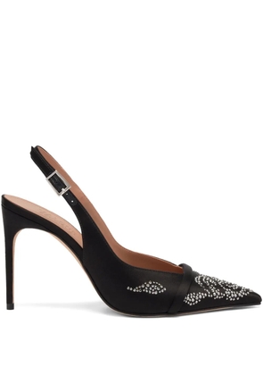 Malone Souliers 90mm Jazz embellished slingback heeled pumps - Black
