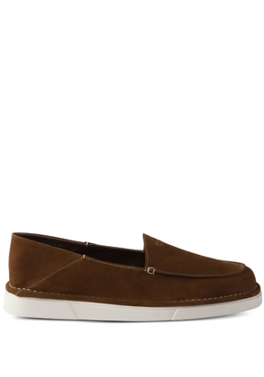 Prada slip-on leather loafers - Brown