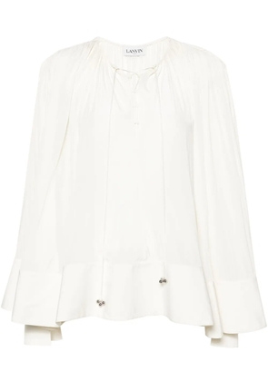 Lanvin gathered drop-shoulder kaftan - Neutrals