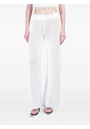Nuè open knit trousers - White