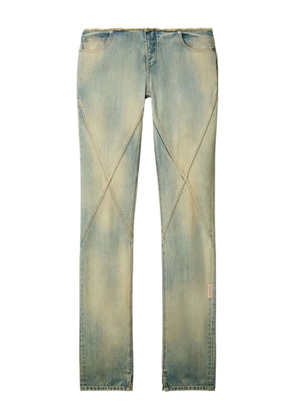 Off-White crossover seam frayed jeans - Blue
