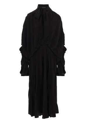 Balenciaga creased-effect silk dress - Black