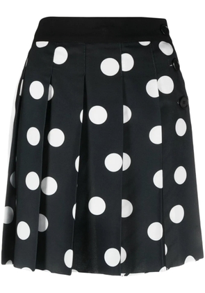 MSGM polka dot pleated mini skirt - Black