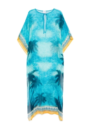 Casablanca silk chiffon maxi dress - Blue