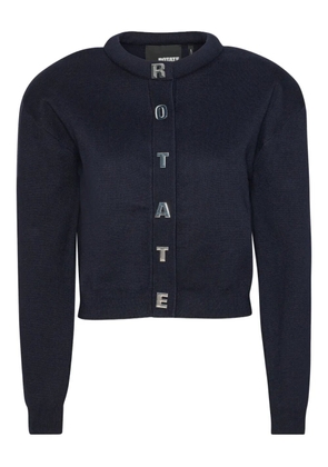 ROTATE BIRGER CHRISTENSEN letter firm knit cardigan - Blue