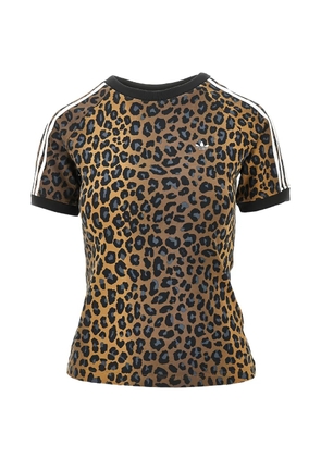 adidas Cali leopard-print T-shirt - Brown