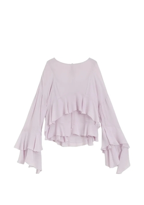 BOSS ruffled batwing-sleeve blouse - Pink