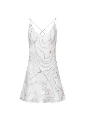 Mia Peculiar pattern mini dress - White