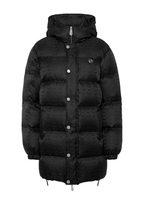 Philipp Plein monogram coat - Black