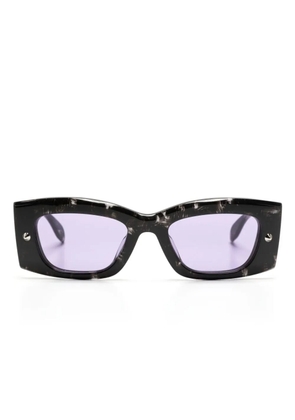 Alexander McQueen Eyewear Spike Studs rectangular-frame sunglasses - Black