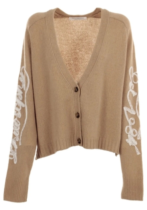 Philosophy Di Lorenzo Serafini logo-appliqué cardigan - Brown