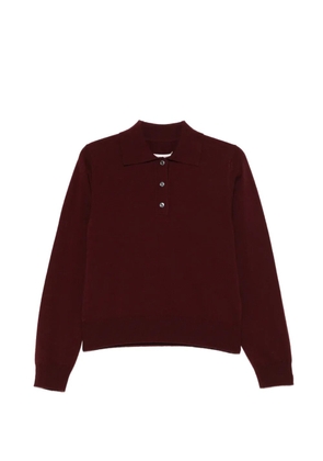 Maison Margiela button-fastening polo top - Red