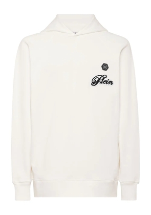 Philipp Plein logo-patch hoodie - Neutrals