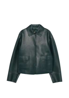 Moncler Haricot 3-in-1 leather shirt jacket - Green