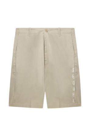 (DO NOT USE) sequel letter-print shorts - Neutrals