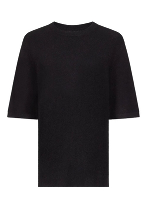 LouLou de Saison Raven short-sleeve crew-neck sweater - Black