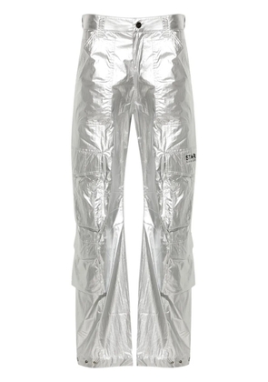 Golden Goose wide-leg cargo trousers - Silver