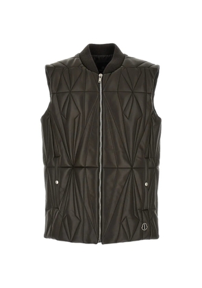 Rick Owens x Moncler quilted leather vest - Black