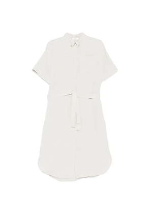 PANICALE belted shirt midi dress - Neutrals
