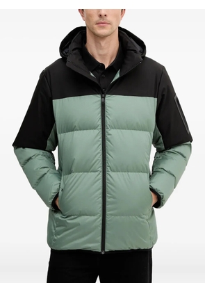 BOSS hooded panelled padded jacket - Green