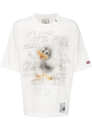 Maison MIHARA YASUHIRO printed distressed t-shirt - Neutrals