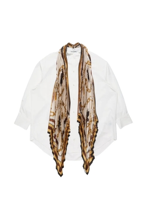 Acne Studios scarf mini shirt dress - White