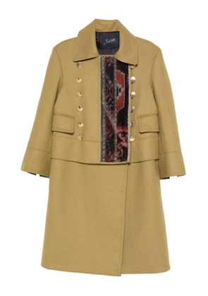 Seafarer buttoned panelled coat - Neutrals
