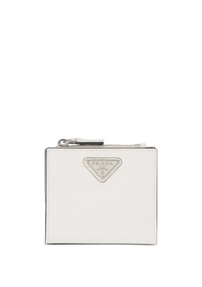 Prada small Saffiano leather wallet - White