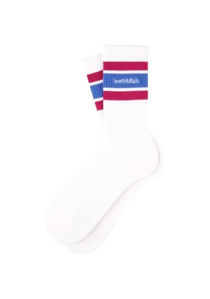 Sporty & Rich striped socks - White