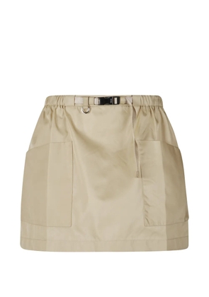 Prada front-pocket mini skirt - Neutrals