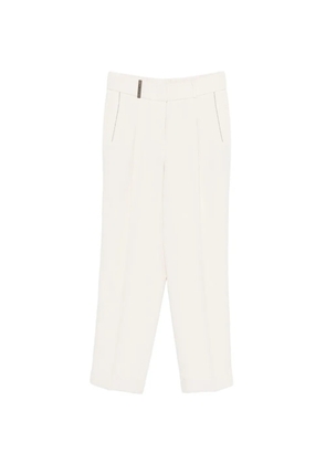 Peserico pin-stripe pleat trousers - Neutrals