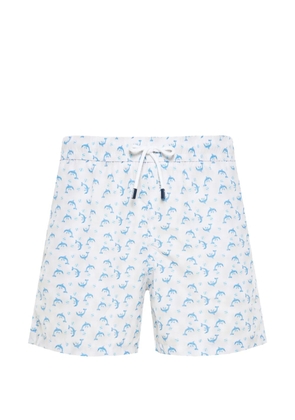 Fedeli dolphin-print swim shorts - White