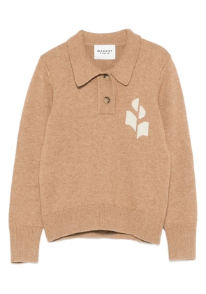 Maison Etoile polo-neck sweater - Neutrals