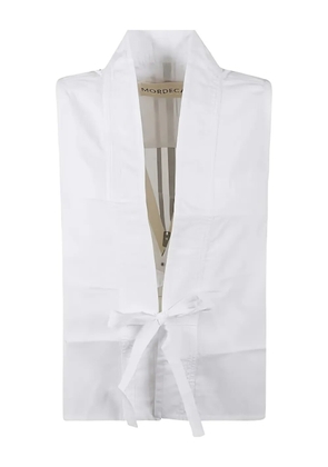 MORDECAI sleeveless back-stripe dress - White