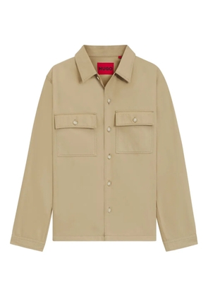 HUGO buttoned-up utility shirt - Brown