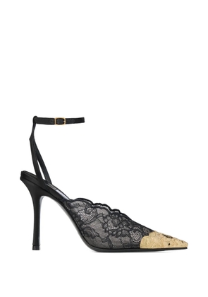 Jimmy Choo Faiz lace metal-toe pumps - Black
