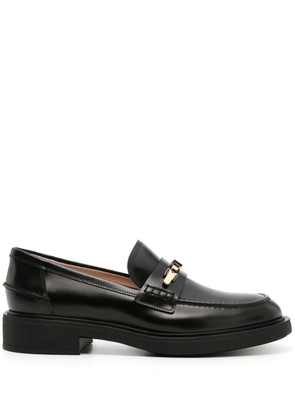 Gianvito Rossi buckle-detail leather loafers - Black